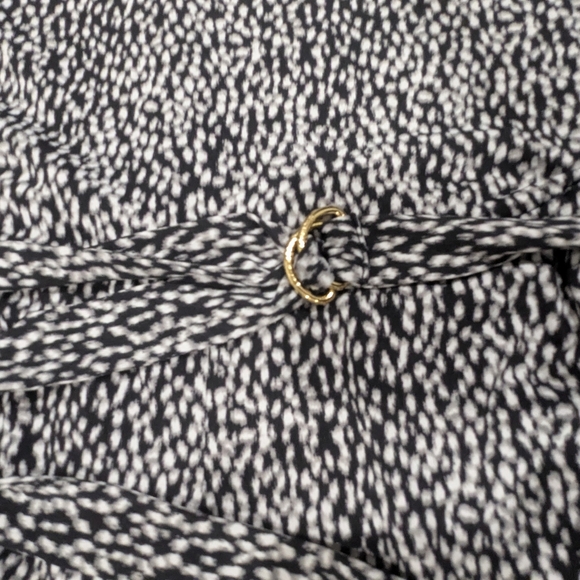 Black And White Michael Kors Jumpsuit With Gold Accents and Pockets XS - Picture 5 of 9